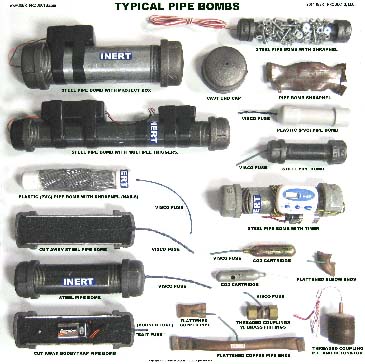Typical pipe bombs poster – small