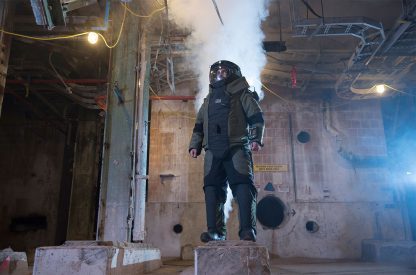 EOD 10 Bomb Suit and Helmet Ensemble